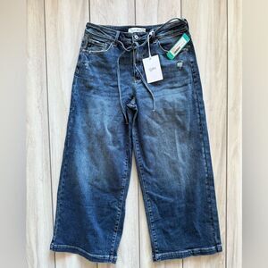 KanCan High Rise Crop Wide Leg Jean Blue Size 8 NWT STITCH FIX